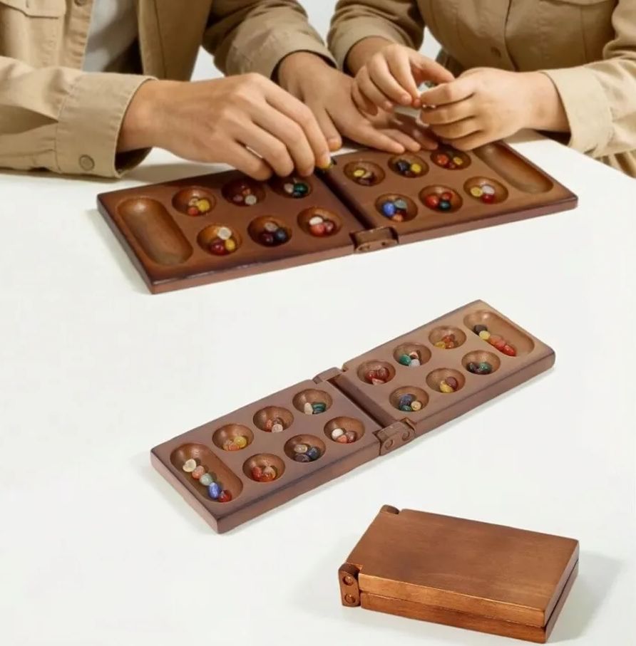 Chess Set Wooden - Классическая Манкала: древняя африканская настольная игра