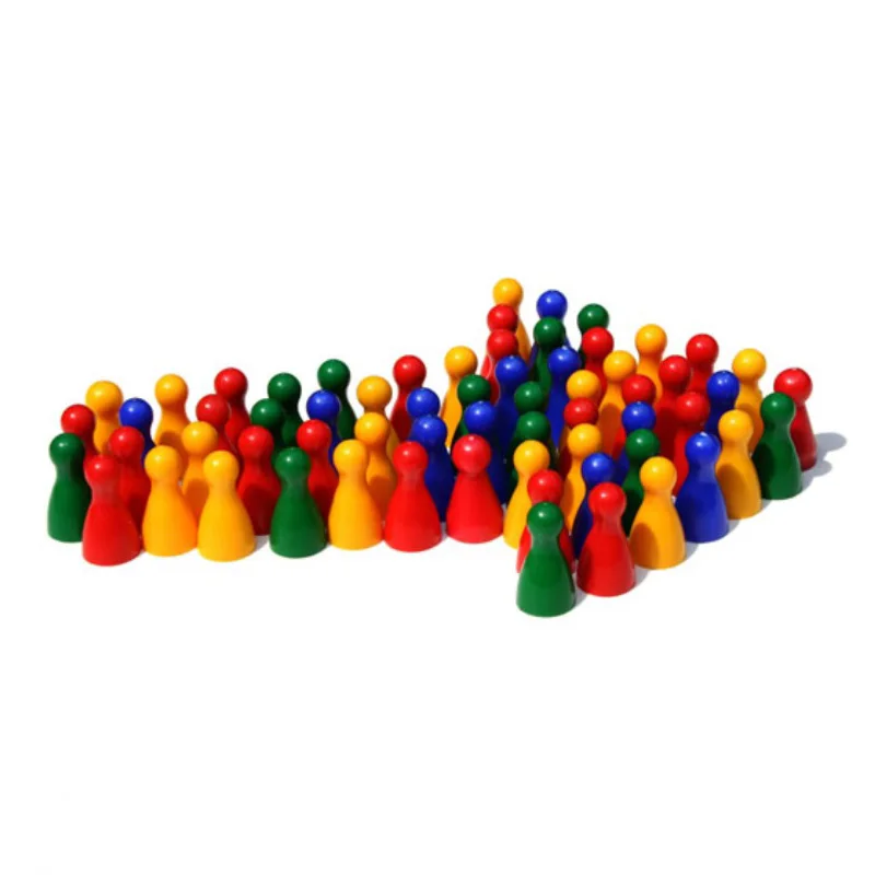 Chess Set Wooden - 10 шт./компл. красочные шахматные фигуры, настольная