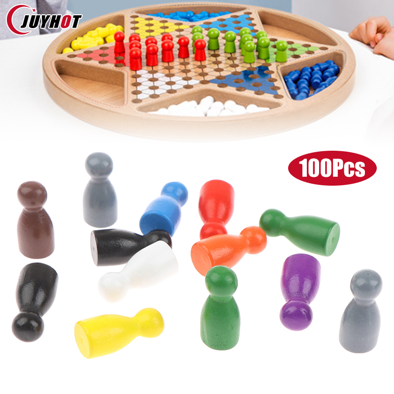 Chess Set Wooden - 100 шт./набор, деревянные шахматы, диаметр 1
