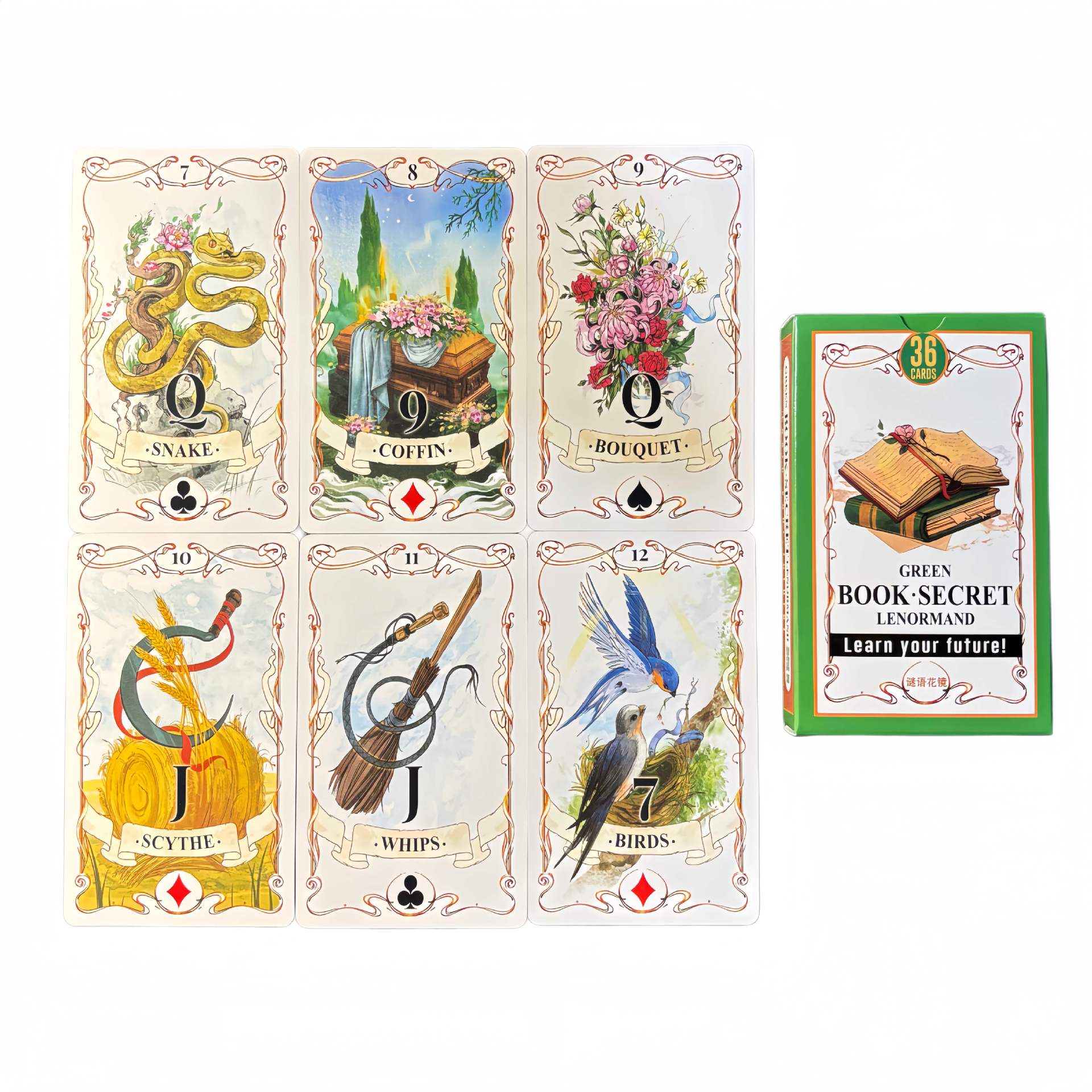 Board Game Yearbook - 36 карт Оракула Ленорман в старинном